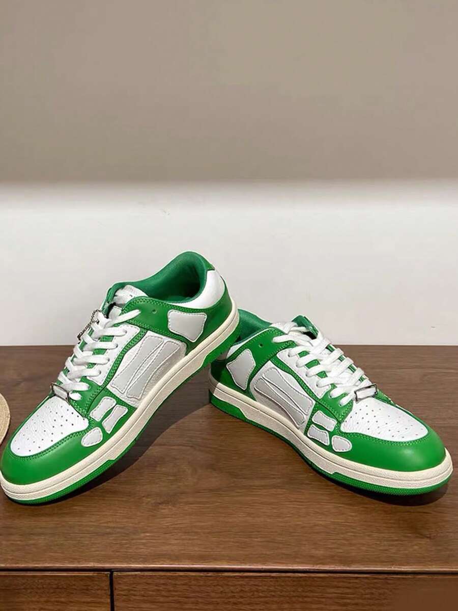 Giày thể thao nam casual mới năm 2026, giày sneaker thời trang đa năng màu xanh lá cây, giày nam. - màu xanh lá - Xem 1