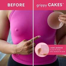 CAKE Body - VIRAL Non-Adhesive Nip Covers - NO GLUE OR ADHESIVE - 100% Silicone - Seamless Inserts For Workout & Swim - Rinse & Reuse - Cocoa - View 4