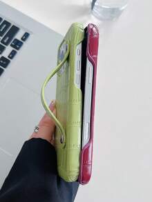Personalized Luxury Faux Crocodile Skin Rhinestone 3D Letter PU Leather Phone Case, Compatible With Apple 17 16 15 14 13 12 11 Pro Max 14 15 16 Plus 17, Stylish Phone Cover DIY Gift, Phone Accessory, Customized Letter Name, Minimalist Anti-Fingerprint Couple Leather Phone Case, Valentine's Day Gift, Good Birthday Gift, Holiday Gift For Him And Her - Red - View 7