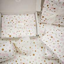 10/30/60 Sheets Colorful Polka Dot Gift Wrapping Paper, 50cm X 35cm - Perfect For Easter, Wedding, Valentine's Day, Holidays, Birthday, Bouquet And Shoe Box Wrapping, Gift Bag Filler And Other Gift Wrapping Accessories - Pinkish-brown Polka Dots - View 5