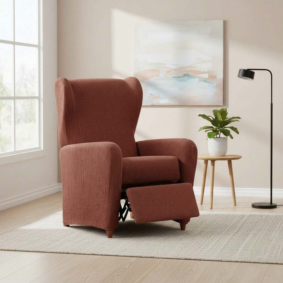 Kiva Universal And Versatile Recliner Chair Cover, Various Colors Available – Easy-To-Fit Protective Chair Cover For Backrest, Seat And Arms - Ulysses Oranye - View 1