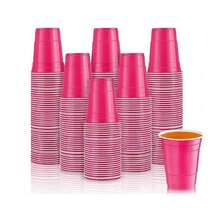 Set de 10/20/30/40/50 piezas de vasos de plástico reutilizables para juego de beer pong, adecuados para fiestas, juegos de bar, fiestas al aire libre, juegos de Navidad, juegos familiares, beer pong de piscina, juegos de mesa, juego para 2 jugadores (pelotas no incluidas) - Multicolor - Ver 7