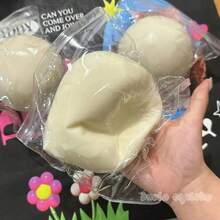 1个超大号慢回弹软绵绵减压奶酪球（表面略粘，易沾灰尘），巨型流体球麻糬挤压玩具，柔软减压感官玩具，最佳触感体验，办公减压玩具，手指游戏，新奇减压玩具，生日礼物 - 彩色 - 查看 7