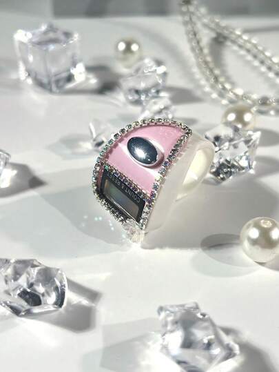 镶钻数字戒指计数器，显示计数器，灵性计数工具，戒指设计贴合手指，适用于祈祷、学习、库存、活动等多种场景