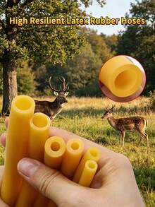 2 piezas de 1m de largo Tubo de látex de alta elasticidad para equipo de caza, bandas de resortera de goma de 5mm-9mm de diámetro premium - Diseño redondo y duradero, adecuado para caza y pesca, correa de arma, , manguera de goma de pieza continua - Multicolor - Ver 2
