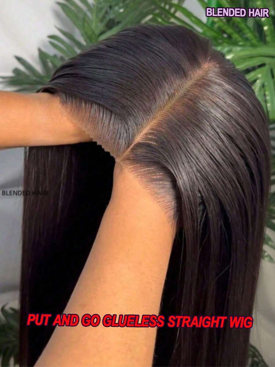 Tóc giả ren cài đầu mật độ 200% và tóc giả ren phía trước trong suốt độ nét cao 13x4, màu đen tự nhiên, tóc trinh nữ Brazil, tóc con đã được tỉa sẵn, thân thiện với người mới bắt đầu.