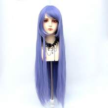 100cm Long Straight Wig With Bangs Ombre Colored Synthetic Wigs For Women, Heat Resistant Anime Cosplay Wigs For Halloween, Christmas - Nhiều màu - Xem 3