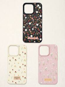 3 件套花卉印花手机壳，兼容 和 Galaxy，采用甜美、浪漫、可爱的粉色、白色、玫瑰红配色设计，特别适合年轻女性。 - 彩色 - 查看 25