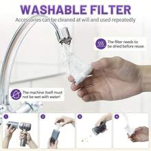 16000Pa手持式吸尘器，集吸尘器和空气净化器于一体，大功率干湿两用手持式车载吸尘器，配备多种吸嘴/小型拖把，适用于汽车、家庭、办公室和宠物场所。 - 彩色 - 查看 12