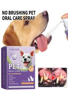 Xịt vệ sinh răng miệng Yegbong cho thú cưng, gel làm sạch và làm trắng răng cho mèo và chó, xịt thơm miệng. - Xem 3
