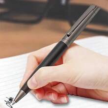 1pc Premium Wooden Ball-Point Pen, Natural Wood Color Ballpoint Pen And Rollerball Pen - An Ideal Gift For Men, Husbands And Fathers On Birthdays. A Business Office Gift Item, Comes With 0.5mm Black Refill, Suitable For Office, Business Occasions, Back To School Season, Daily Office Supplies And Gift Giving - Metal Pen - View 5
