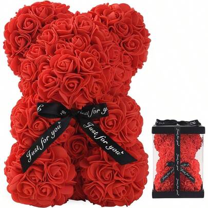 Rose Bear Gift Set - Perfect Gift For Grandmother, Mother's Day, Valentine's Day, Anniversary, Weddings, Birthdays, Bridal Showers