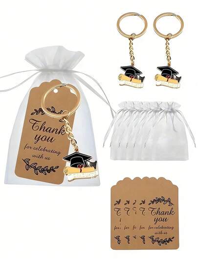 30/15/5Pcs Graduation Commemorative Keychain - Metal Inspirational Keychain, Graduation Season Gift, Graduation Party Gift, Comes With Thank You Card, Unisex, 2026 Graduation Commemorative Keychain, Suitable For Party Supplies, Baby Shows, Gift Bags, 2026 Graduation Party Supplies, Party Gifts, Graduation Party Supplies, Graduation Occasions, Graduation Ceremony Gifts, Graduation Season Gifts, Party Gifts For Children.