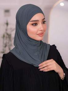 1 chiếc khăn trùm đầu Hijab, kiểu dáng Trung Đông Ả Rập Dubai Thổ Nhĩ Kỳ Hồi giáo, màu trơn, cổ điển, tối giản, thanh lịch, kín đáo, chất liệu pha lụa modal mềm mại, thoáng khí, thoải mái, vành dài, 2 trong 1, thích hợp cho sinh hoạt hàng ngày, lễ hội, tụ họp, thờ cúng, du lịch, khăn tắm biển. - Nhiều màu - Xem 19