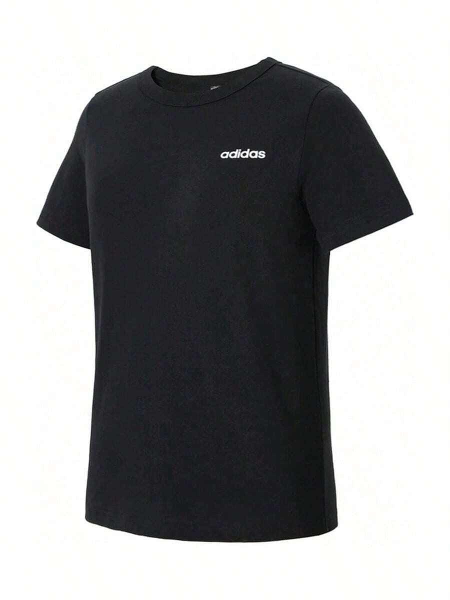 Adidas Camiseta Esportiva Feminina Nova, Confortável e Respirável de Manga Curta - Preto - Visão 1