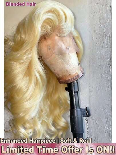200% Density 13*4 Body Wave HD Transparent Lace Front Wigs With Baby Hair - #613 Blonde Color Pre-Plucked Pre Bleached No Skills Loose Wave Middle Part Wigs Frontal Glueless - Pre Pulling Pre Ironing Loose Wave Lace Frontal Wigs Glueless - Brazilian Virgin Real Hair Pre Cutting Middle Part Wigs - Put On And Go Easy-To-Wear Natural Look & Comfortable Frontal Human Hair Wigs Glueless Weaves Wigs For Women Daily Use Blended Hair