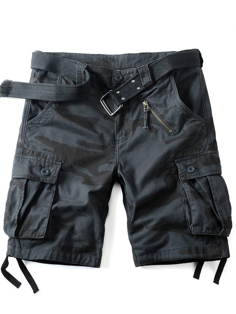 AKARMY Men's Cargo Pants,  Camo Shorts Pants Casual Shorts 650g Pants / 1 Pcs Pants / 100% Cotton Design For Working Outdoors And Hiking Camo Summer Regular Fit Daily(No Belt) - 黑夜迷彩 - 查看 1