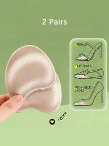 女款前腳掌墊 半尺寸 防滑耐磨防脫落 超柔軟自黏式 適用高跟鞋、鞋子、運動鞋，適合日常穿著、戶外、運動、居家、辦公 - 杏色 - 查看 12