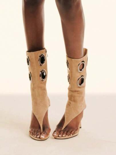 2026 New Ruched Thigh High Boots, Pointed Toe Vintage Tall Riding Boots