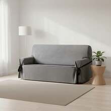 Kiva Universal 2-Seater Sofa Cover, One-Piece Design With Tie Fastening, Various Colors Available - Sofa Cover With 4 Firm Fastening Points - 格里斯米德 - 查看 2