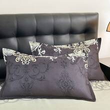 三件套床裙套装（1 条床裙 + 2 个枕套，不含枕芯），印花防滑床上用品套装，适用于卧室和客房 - 古堡綺夢 - 查看 6