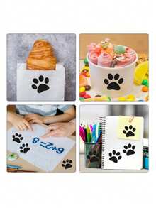 500 piezas/Rollo Pegatinas de Pata, Pegatinas autoadhesivas con estampado de pata de cachorro lindo, Material de PVC resistente al agua, Adecuado para decoración de cumpleaños, sobres, tarjetas, envoltorios de regalo, útiles escolares, vuelta al cole - Multicolor - Ver 5