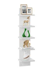 Floating Storage Shelf, Wall Mounted Rack For Books, Magazines, Decorative Items, Toys Display, Bohemian & Nordic Style Wall Hanging Shelf, Suitable For Bedroom, Living Room, Dining Room, Kitchen, Office, Study - Multicolor - View 14