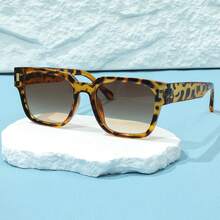1pc Fashion Large Frame Fashion Glasses, Leopard Tortoiseshell Bohemian Style, Suitable For All Seasons, Ideal For Summer Beach, Outdoor Activities, Travel, And Daily Wear - Multicolor - View 13