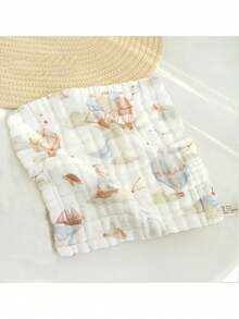 5pcs/Pack & 3pcs/Pack Assorted Cute Animal Pattern Baby Bibs, Newborn Soft Cotton Washcloth Handkerchief, Infant Burp Cloths - Multicolor - View 6