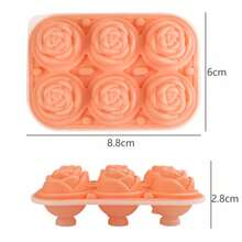 Romantic 3D Rose Silicone Mold Tray, Reusable Flower Shape Mold For Whiskey, Cocktails, Juice, DIY Desserts, Home Bar, Party & Gift Idea - Multicolor - View 5
