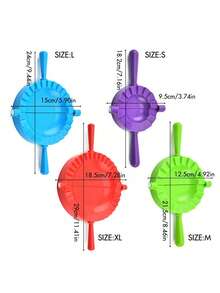 1pc Plastic Dumpling Mold Set, PP Manual Dumpling Maker, 4-In-1 Dumpling Skin Press, Pie Crimper, Dumpling Mold, Dumpling Cutter, Bun Maker, Mini Pie Maker, Dumpling Shaper, Potsticker Maker,Easy To Use,Home Kitchen Dumpling Tools - Multicolor - View 5
