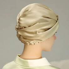 100% Mulberry Silk Sleep Cap For Women - Anti-Frizz Hair Protection Night Cap, Breathable & Hypoallergenic Sleeping Bonnet For Maternity, Bed Head & Hair Care - Hồng - Xem 4
