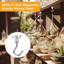 Móc từ tính mạnh, móc từ tính siêu bền 25lbs, chịu lực cao, dùng để treo đồ, móc nam châm Neodymium đất hiếm, thích hợp cho tàu du lịch, cắm trại, bếp nướng, nhà bếp, tủ lạnh, nhà để xe, tường. - Nhiều màu - Xem 9