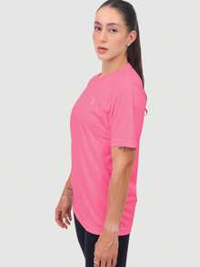 Kit Of 2 Women's Dry Short Sleeve T-Shirts For Basic Gym Workout - Blanco/Rosa - Ver 6