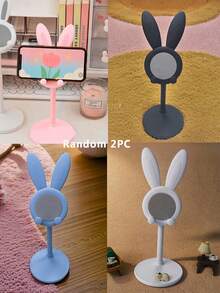 2个装兔子造型手机支架，可调节高度桌面平板支架，稳定防滑直播支架，兼容手机，床头倾斜支撑 - 多色 - 查看 10
