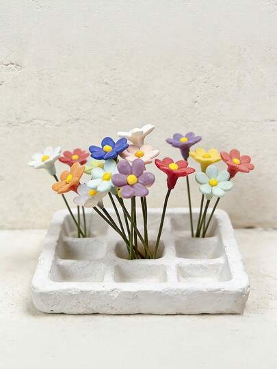 6pcs/3pcs Handmade Preserved Flower Decor - Suitable For Holidays Like Valentine's Day, Mother's Day, Home Decor, Small Landscape Decoration, Resin Mini Flower DIY Craft, Vibrant Colors, Suitable For 3D Model Making