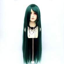 100cm Long Straight Wig With Bangs Ombre Colored Synthetic Wigs For Women, Heat Resistant Anime Cosplay Wigs For Halloween, Christmas - Nhiều màu - Xem 5