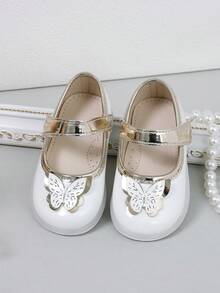 Giày Mary Jane da bóng màu đen cho trẻ em, giày công chúa, giày thể thao đa năng. - trắng - Xem 7