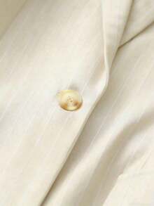 Fitted Solid Color Casual Blazer For Women, Suitable For Commuting Fall Cloth For Women - Apricot - View 5