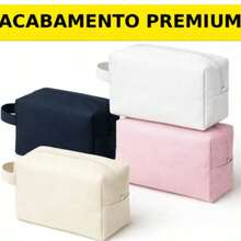Kit 5 Plain Toiletry Bags Without Print To Personalize Gift - Dusty Purple - View 6