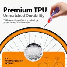 2pcs Pollycycle Mountain Bike Inner Tubes, 26/27.5/29 Inch MTB, TPU Material Anti-Puncture, 45mm Presta Valve, Oxidation Resistant - Multicolor - View 2
