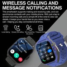 Unisex Smart Watch, Supports Call Answering, Message Reminder, Music Control, Remote Photography, Step Counting, Calorie Tracking, Multiple Sports Modes, Alarm, Phone Call And Message Notification, 1.83-Inch Full-Screen Touch, Compatible With Android And IOS - Multicolor - View 3