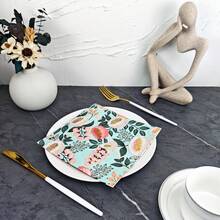 IOOJA 20/50Pcs 2ply Unfolded Size 33*33cm Camellia Pattern Printed Party Napkins, Disposable Napkins, Suitable For Theme Parties, Designed For Lively Parties, Essential For Company Team Building And Friends Gatherings - Multicolor - View 6