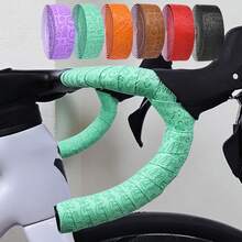 1 Pair Pollycycle Road Bicycle Handlebar Tape, Anti-Slip Shock-Absorbing Cycling Handlebar Wrap Accessories - Multicolor - View 1