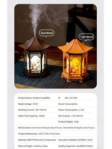 Chinese Style Gazebo Humidifier, Unique Creative Decor With Fine Mist To Improve Air Quality, Suitable For Bedroom And Living Room - Multicolor - View 10
