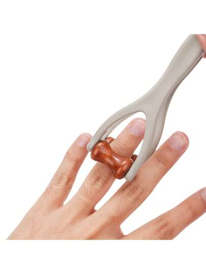 Máy mát xa ngón tay, máy mát xa bàn tay, thích hợp cho người bị hội chứng ống cổ tay. Dụng cụ lăn mát xa hai mặt bằng gỗ cứng, dùng để giảm đau ngón tay cò súng, khó chịu ở bàn tay và giảm căng thẳng.