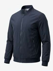 Men's Slim Fit Lined Dress Jacket - Stylish Winter Jacket StopTop - Navy Blue - View 1