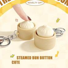 Gift Her/Him A Dumpling-Shaped Keyboard Decompression Keychain-Crisp Sound, Creamy Texture, Decompression Key Key Chain, Suitable For Work, Travel, And Home Relaxation-A Focus-Boosting Party Keychain Set For Adults. - Multicolor - View 8
