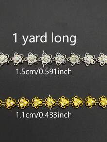 1 pieza Cadena decorativa con rhinestones en forma de estrella de 5 puntas, adecuada para coser y decorar disfraces de baile - Multicolor - Ver 9