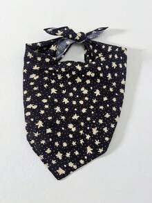 1 chiếc khăn choàng cổ nữ màu vàng họa tiết hoa nhí, khăn trùm đầu thường ngày, khăn quàng cổ đi biển/nghỉ mát, lễ hội, du lịch. - Nhiều màu - Xem 6